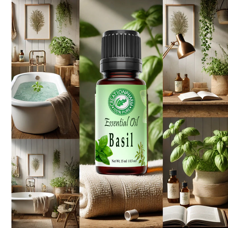 Basil Essential Oil 100% Pure- Albahaca Aceite Esencial - Aceite de Albahaca