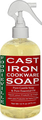 Jabón de hierro fundido para limpiar utensilios de cocina de hierro fundido de Foodieville 