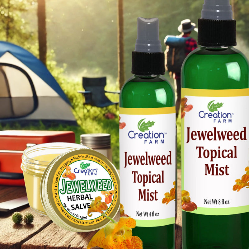 Jewelweed Spray - Nettoyant pour la peau sans savon, Poison Ivy, piqûres d'insectes, éruptions cutanées, spray topique pour un soulagement rapide - Grande bouteille de 8 oz 