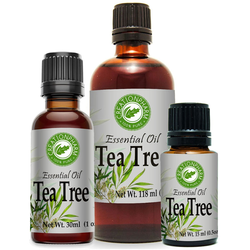 Tea Tree Essential Oil 1 oz (30ml) - Australian Tea Tree Oil- Aceite Esencial Arbol del T 100% Pure - Creation Pharm
